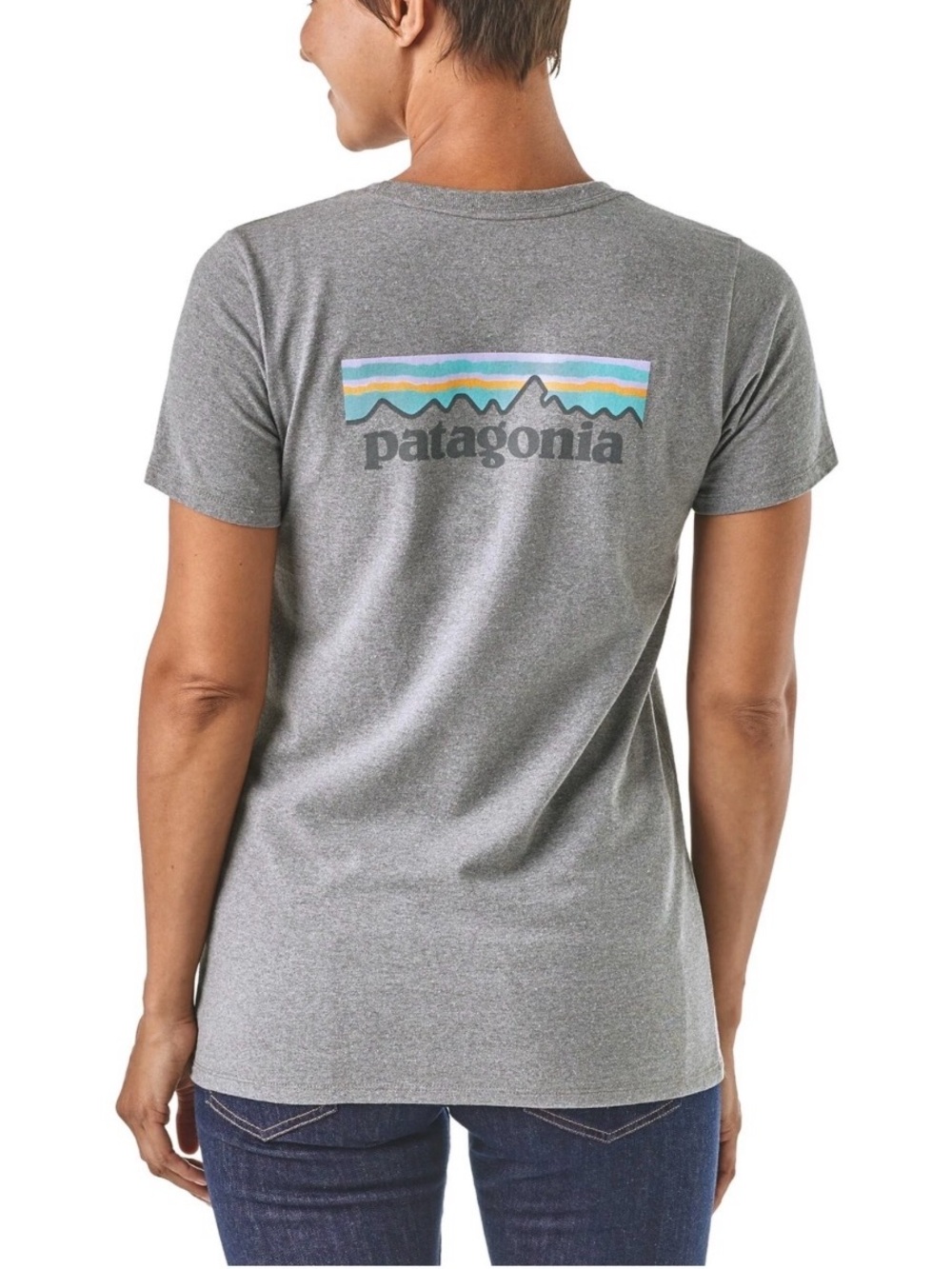 Patagonia Short Sleeve Tee with P-6 Logo on Back, Like New. Size Small